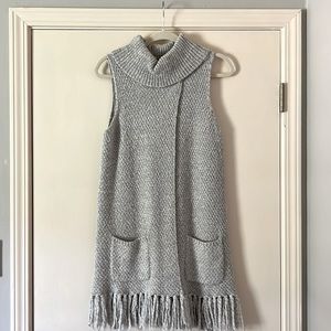 Etcetera gray open Tunic Sweater S